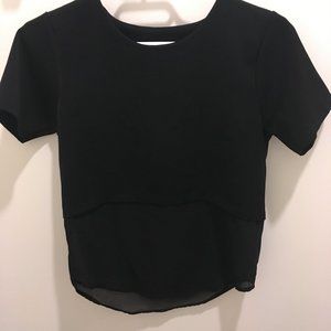 Black T-shirt with Sheer Bottom